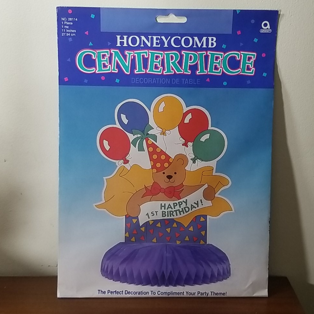 🎁4/ $10🎁 NEW 1st Birthday Bear Party Centerpiece Decoration